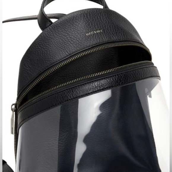 NWT Matt & Nat Aries Backpack in Clear & Black Cute Travel Trendy Indie Festival main image 4
